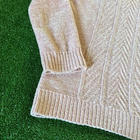 Btween Girls' Long Sleeve Subtle Metallic Sparkle Pink Knit Sweater Top Size 10 - Picture 4 of 11